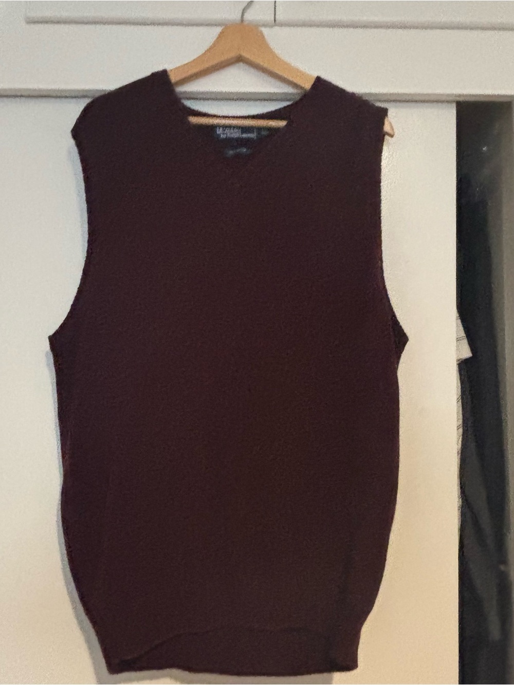 Polo Ralph Lauren Men's V-Neck Sweater Vest - Burgundy Size L Tall